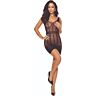 Bodystocking PASSION BS113 in pizzo nero senza cuciture