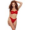 Conjunto lingerie PASSION CATILLA rossa con perizoma e reggiseno