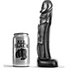 Dildo ALL BLACK 22 cm flessibile e realistico
