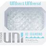 Massaggiatore Tenga UNI DIAMOND con texture piramidali
