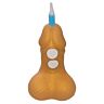 Candela di compleanno Penis Diablo Picante con numeri adesivi