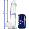 Dildo X RAY Clear 22 cm con base ventosa
