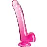 Dildo King Cock Clear 20.3 cm con testicoli