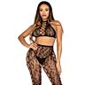 Top e collant Leg Avenue 89372 con apertura nella parte intima