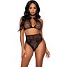 Set Lingerie Leg Avenue Crop Top e Tanga Taglia Particolare
