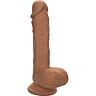 Dildo Doppia Densità Marrone 17,75cm