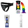 Kit strap-on per principianti con imbracatura universale e dildo in silicone
