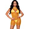Vestito sexy Leg Avenue minivestito halter con rete