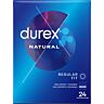 Preservativi Durex Natural 24 unità con forma easy on