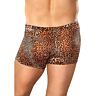 Short Male Power Leopard Pouch S per un look audace