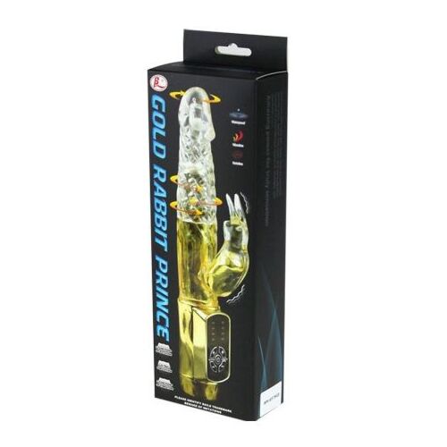 Vibratore BAILE Rabbit Gold Prince con doppia rotazione