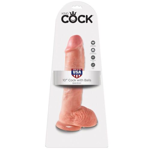 Dildo KING COCK 10 Realistico con Testicoli 26.5 cm