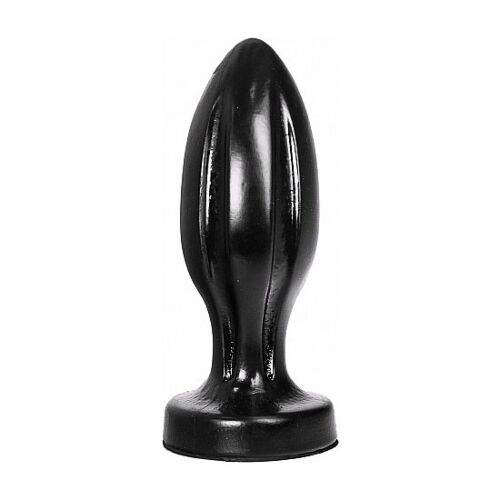 Plug Anal ALL BLACK 21 CM con surcos per un piacere intenso