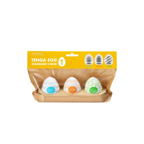 Masturbatore Tenga Uovo Standard 3 Pack con texture