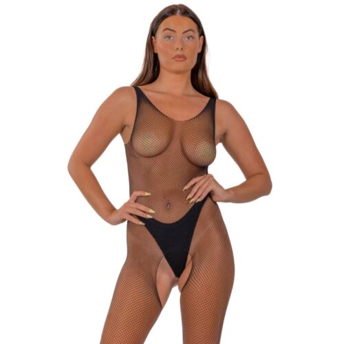 Bodystocking Lace Crotchless con apertura seducente