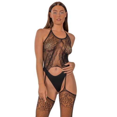 Body Stocking Lace con scollo all'americana