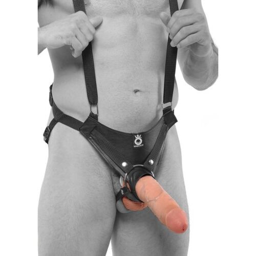 Imbracatura Strapon King Cock 25,5 cm con Design Cavo