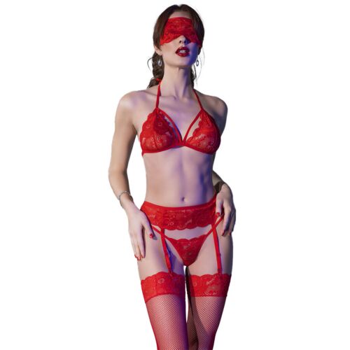 Set lingerie Chilirose CR 4467 in rosso con 4 pezzi.