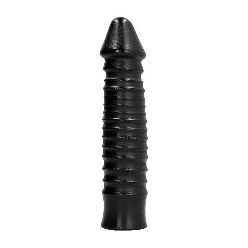 Dildo All Black 26 cm - Grande e ben striato per intensi piaceri