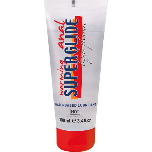 Lubrificante Anal HOT Superglide 100ml con Effetto Calore