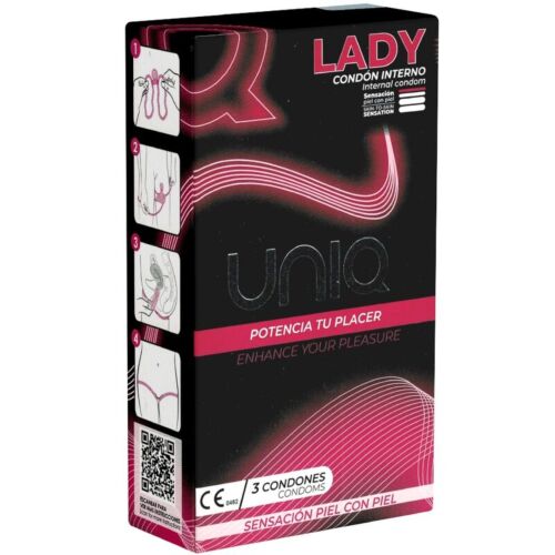 Preservativi Femminili UNIQ Lady con Liguero - 3 Unità