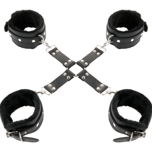 Manette Darkness Bondage Pelle Nere con Regolazione