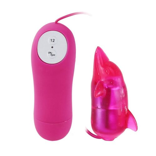 Mini vibratore BAILE CUTE SECRET DOLFIN 12V con stimolazione multipla