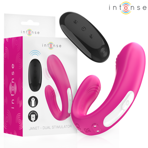 Vibratore a U INTENSE Janet con telecomando