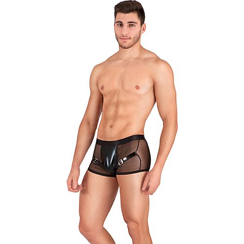 Bóxer Uomo S Pleasures Lingerie | Tessuto semitrasparente e pelle