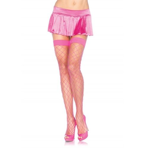 Calze autoreggenti Leg Avenue in nylon con rete a maglie larghe