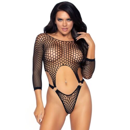 Body Top Leg Avenue con reggicalze e perizoma