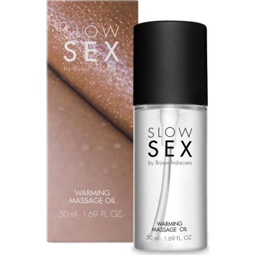 Olio per Massaggio Bijoux Slow Sex 50 ml con Effetto Calore