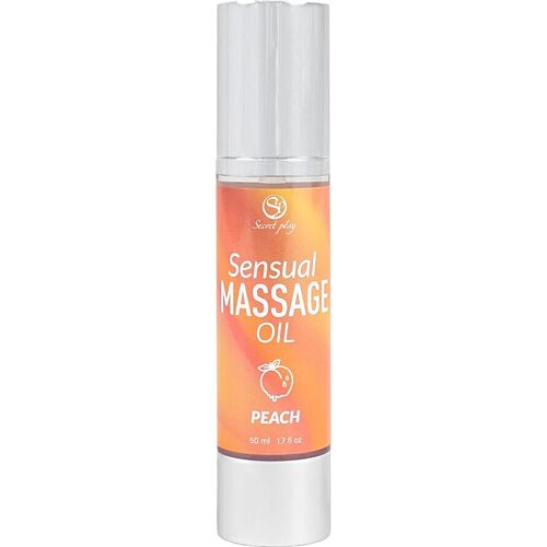 Olio per massaggi Secretplay Pesca 50 ml con aroma fruttato