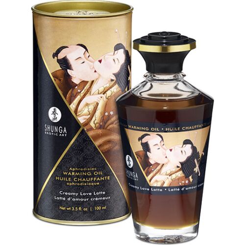 Olio da massaggio Shunga effetto caldo Creamy Love Latte