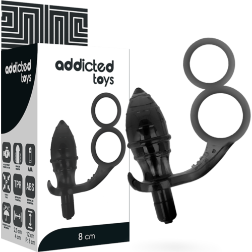 Plug Anal ADDICTED TOYS con Doppio Anello per Pene e Testicoli