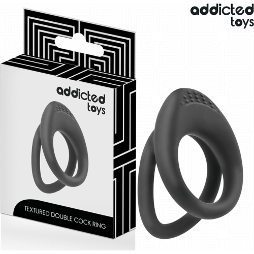 Anello per pene Addicted Toys con doppio anello testurizzato