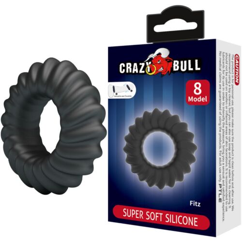 Anello in silicone Crazy Bull Fitz modello 8 per il controllo maschile