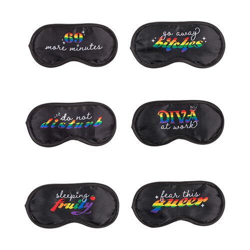 Maschera occhi Out Of The Blue con frasi arcobaleno