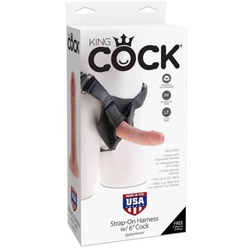 Imbracatura King Cock con dildo realistico 15.20 cm