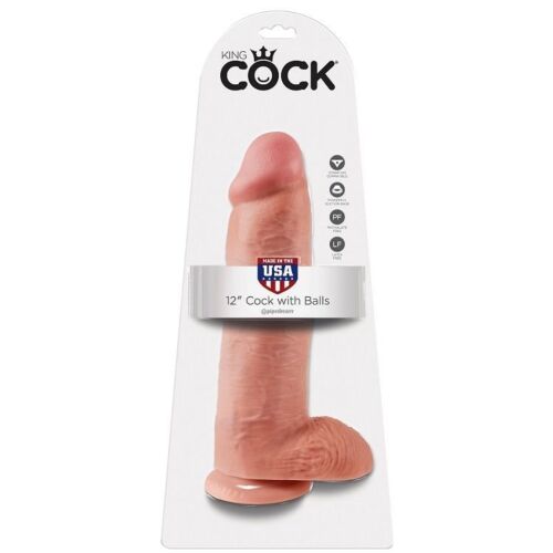 Dildo King Cock 12 con testicoli | Tocco realistico