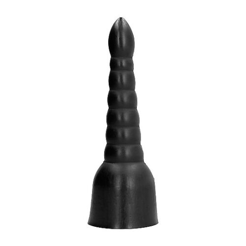 Dildo All Black 34 cm con stimolazione extra.