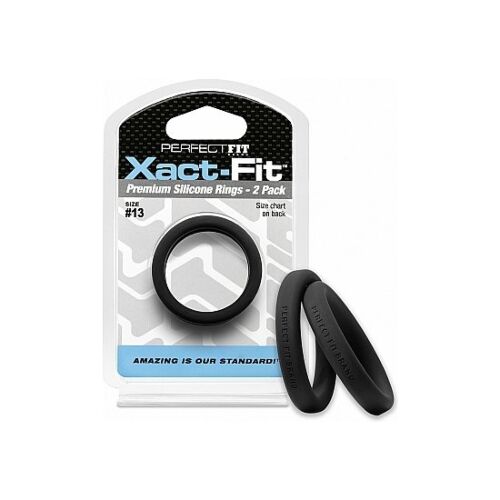Confezione da 2 anelli in silicone Xact-fit 13,6 cm - nero