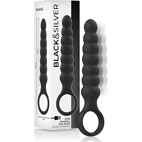 Vibratore Anal Black&Silver Bob | Potente Estimulazione
