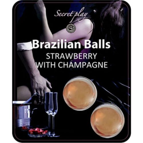 Bolas Brazilian Balls Secretplay con lubrificante fragola e cava