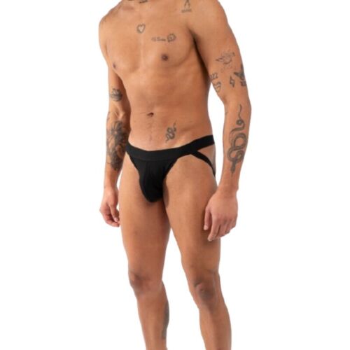 Jockstraps BURN 011 DOUBLE BLACK JOCK L con dettagli seducenti