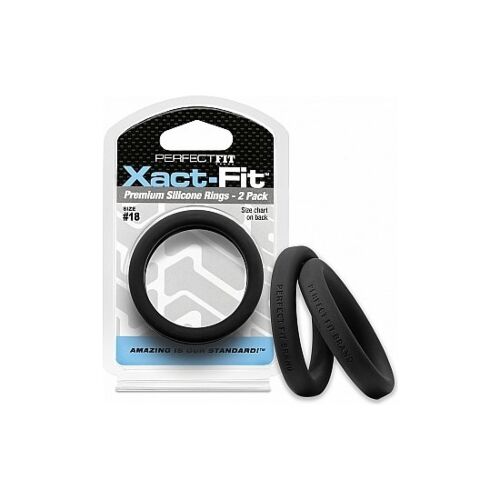 Confezione da 2 anelli in silicone Xact-fit 17,5 cm - nero