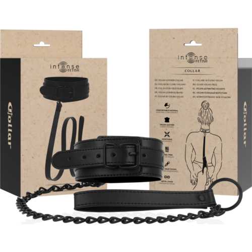Collare in Pelle Vegana INTENSE FETISH - Design Elegante e Regolabile