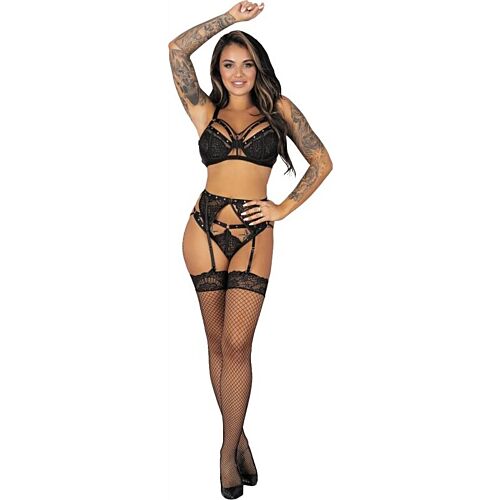 Set Lingerie Livco Corsetti Pojzon con Liguero e Calze