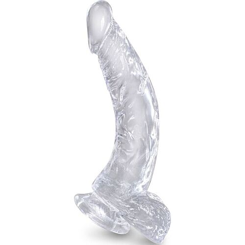 Dildo realistico KING COCK Clear 16.5 cm insertibili