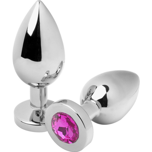 Plug Anal METAL HARD Diamond Rosa Small 5.71cm